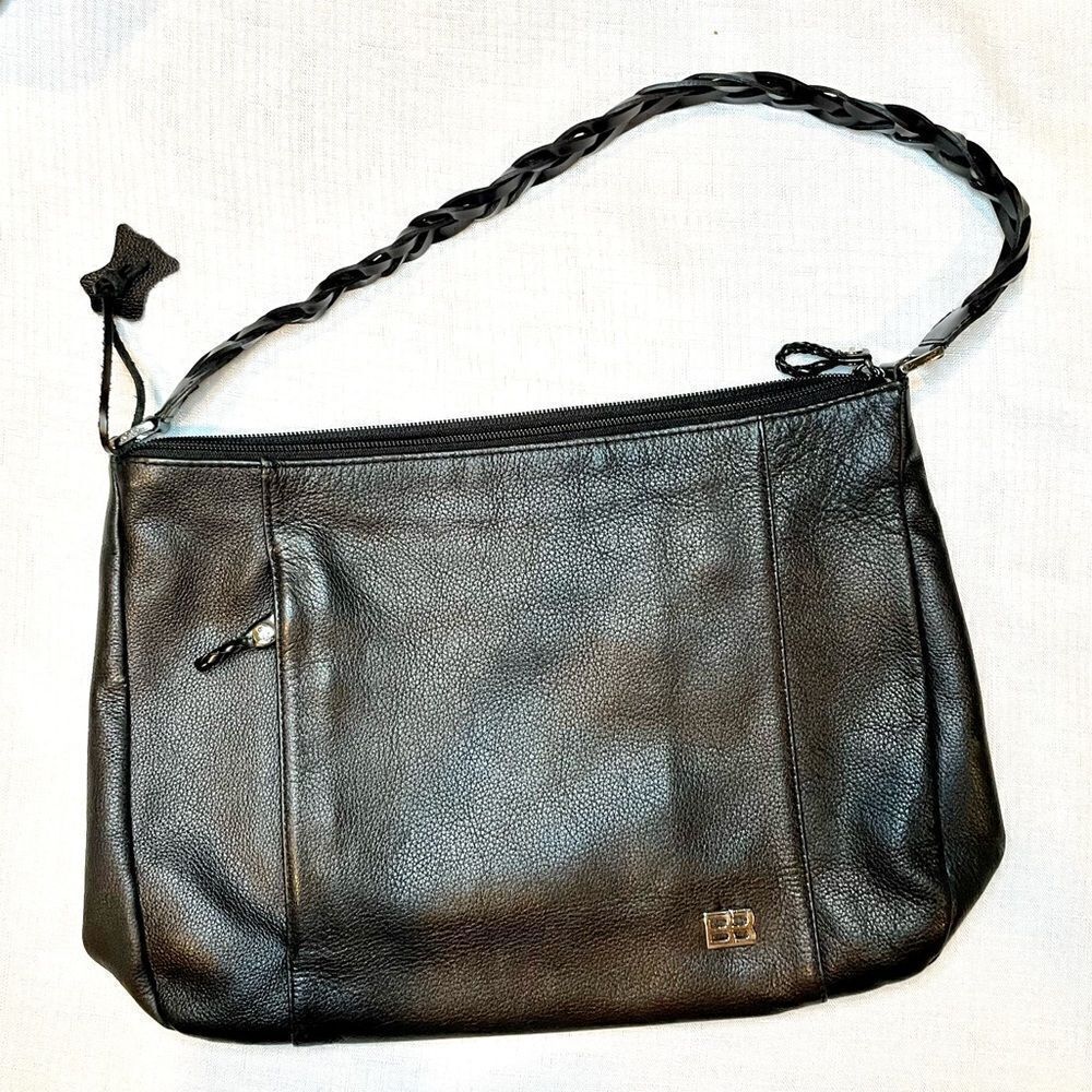 Boots 'N Bags Hobo Black Leather Purse